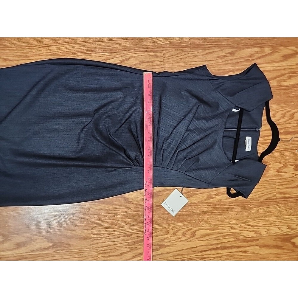 NEW Calvin Klein Sideburst Sheath Dress Blue Womens 10 "Free Shipping" - Picture 9 of 13